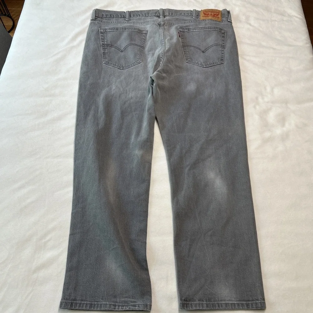 Levi's 541 Athletic Taper Jeans Men's 42x30 Gray Stretch Denim Casual Pants